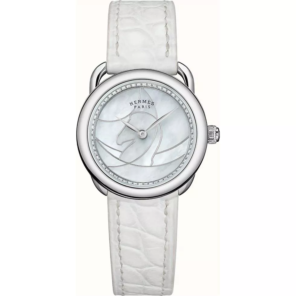 Hermes Arceau Cavales W045231WW00 Diamond Watch 28mm