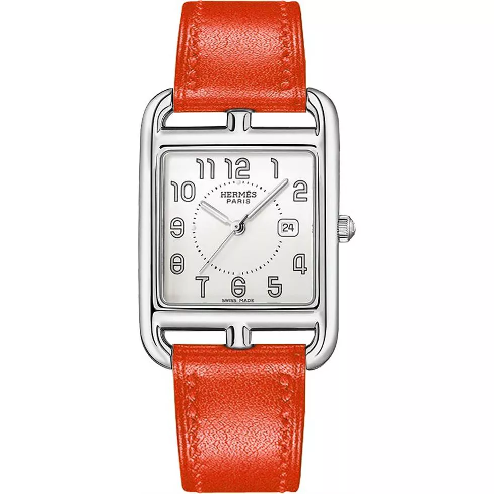 Hermes Cape Cod 043641ww00 Medium GM Watch 29mm