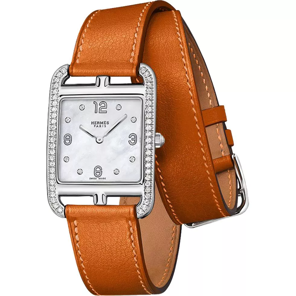 Hermes Cape Cod 044249ww00 Medium GM Watch 29mm