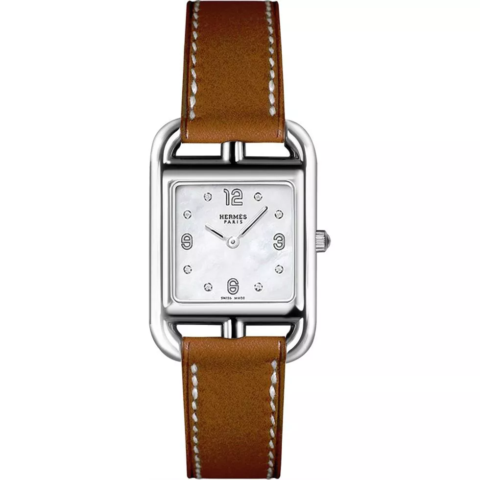 Hermes Cape Cod 044295ww00 Small PM Watch 23mm