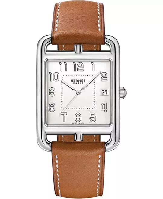 Hermes Cape Cod 044344ww00 Large TGM Watch 33mm