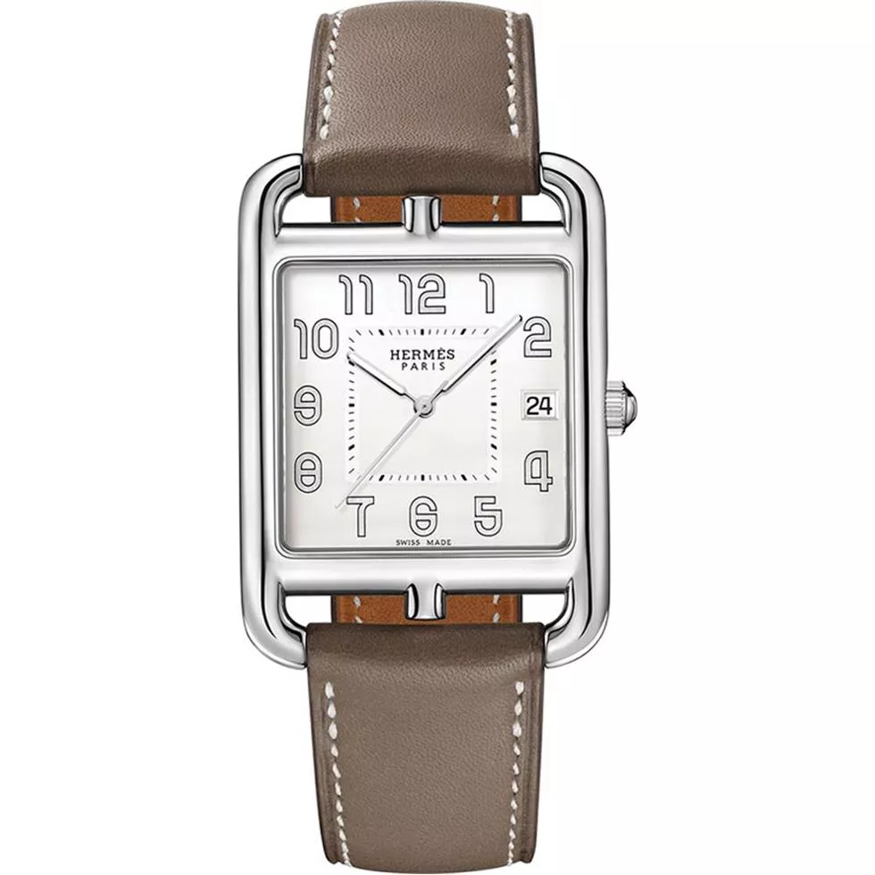 Hermes Cape Cod 044350ww00 Large TGM Watch 33mm