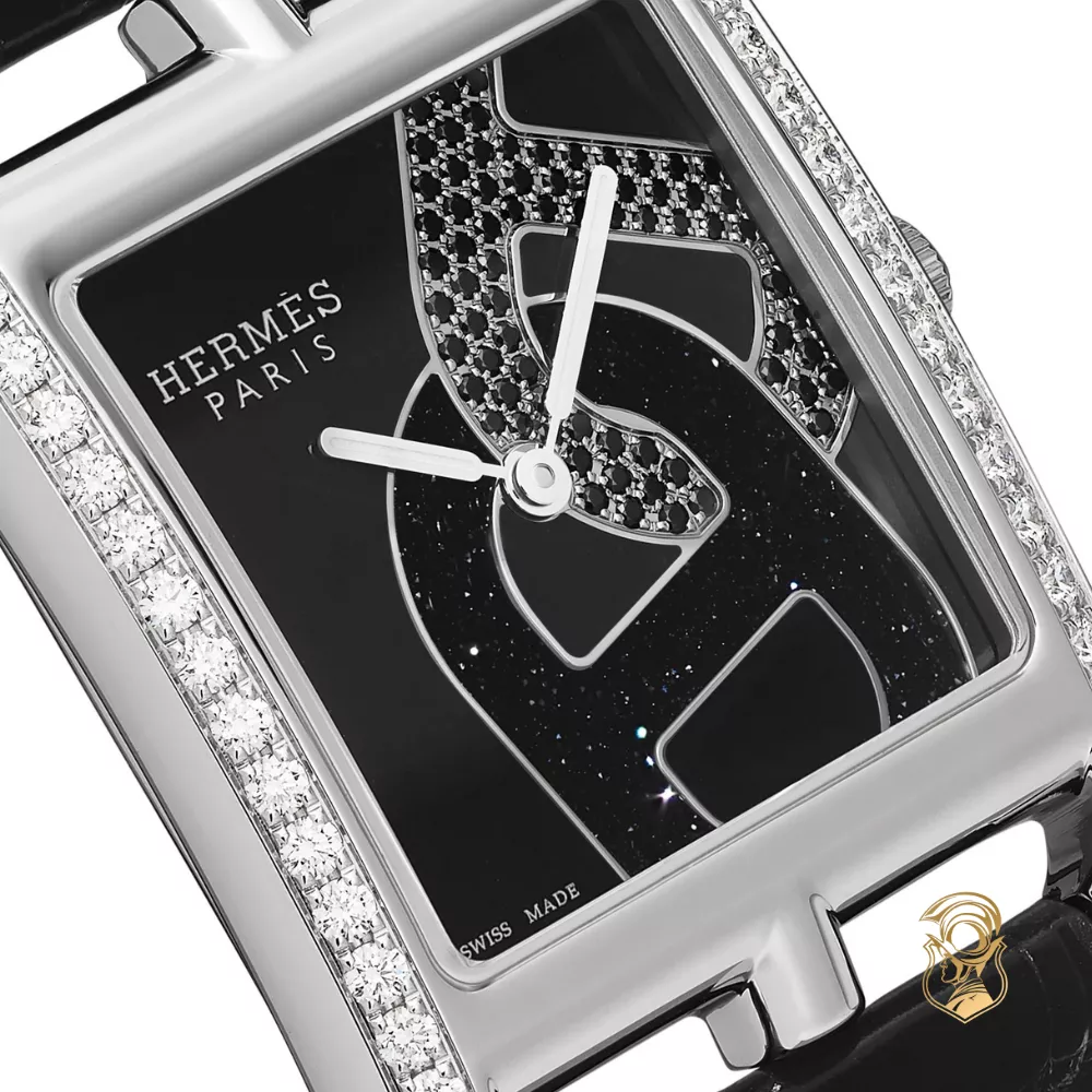 Hermes Cape Cod 047237WW00 Quartz Black Dial Watch 29mm