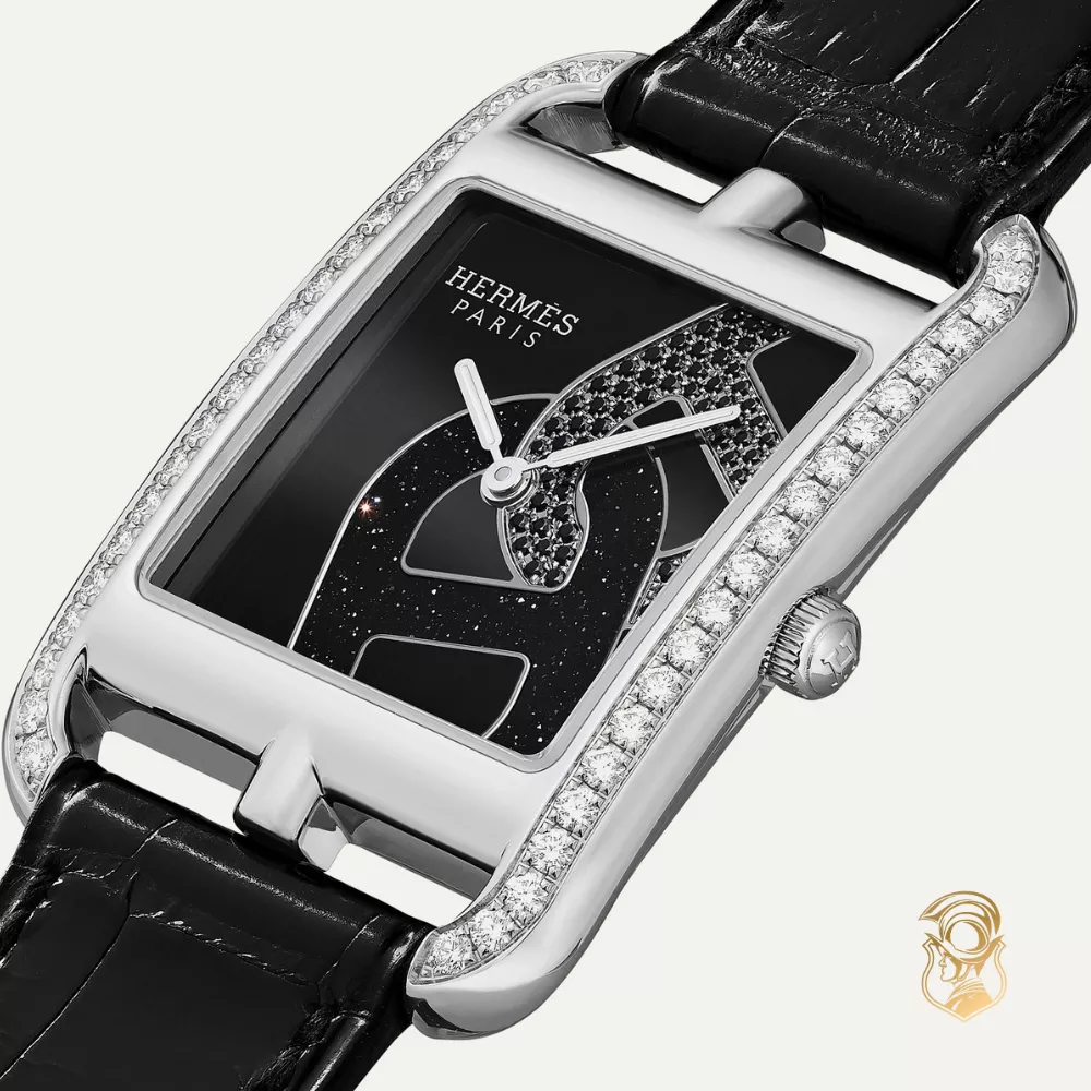 Hermes Cape Cod 047237WW00 Quartz Black Dial Watch 29mm