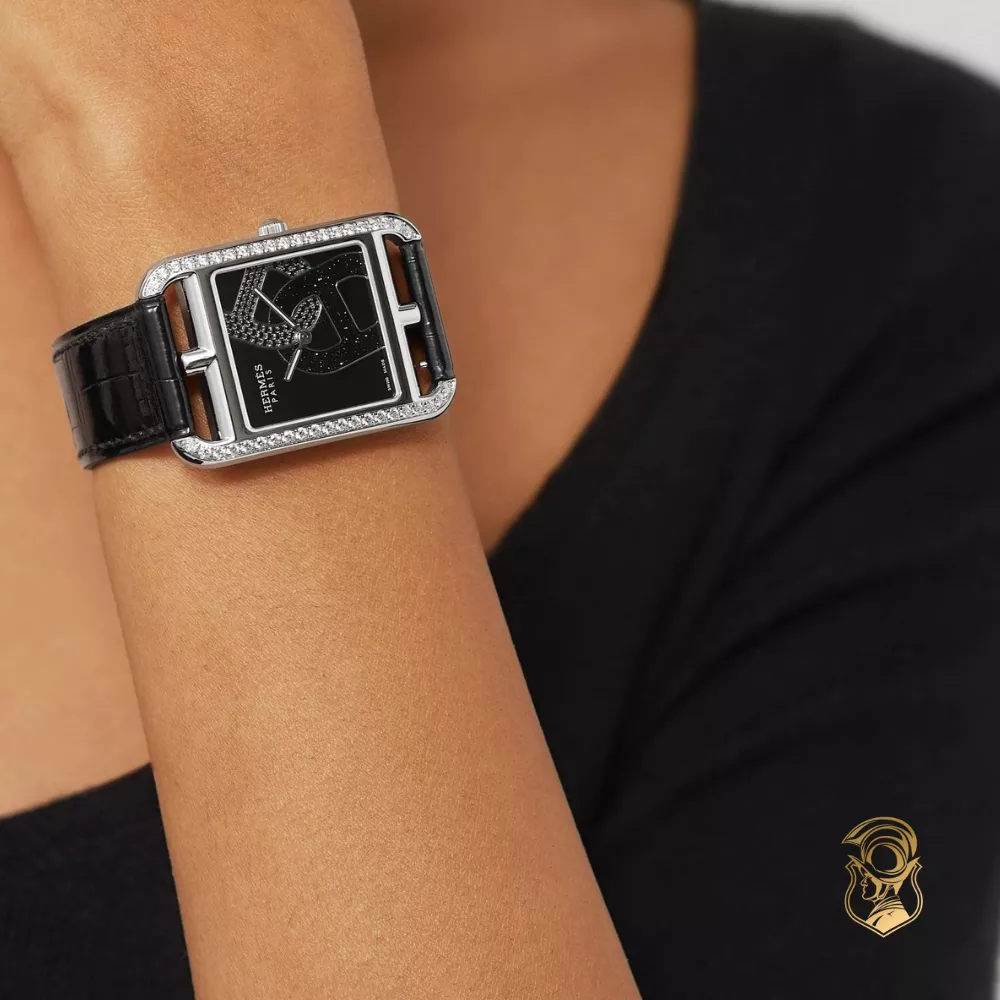 Hermes Cape Cod 047237WW00 Quartz Black Dial Watch 29mm