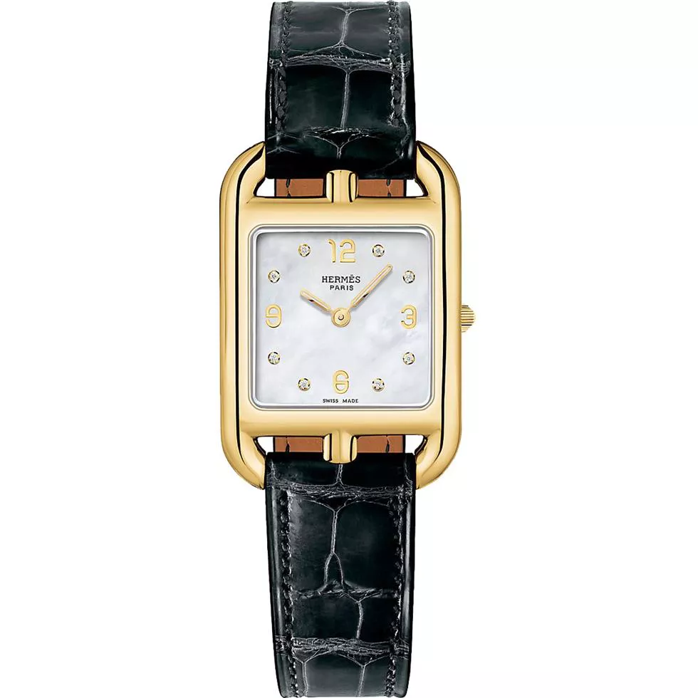 Hermes Cape Cod W048306WW00 Yellow Gold Watch 23x23mm