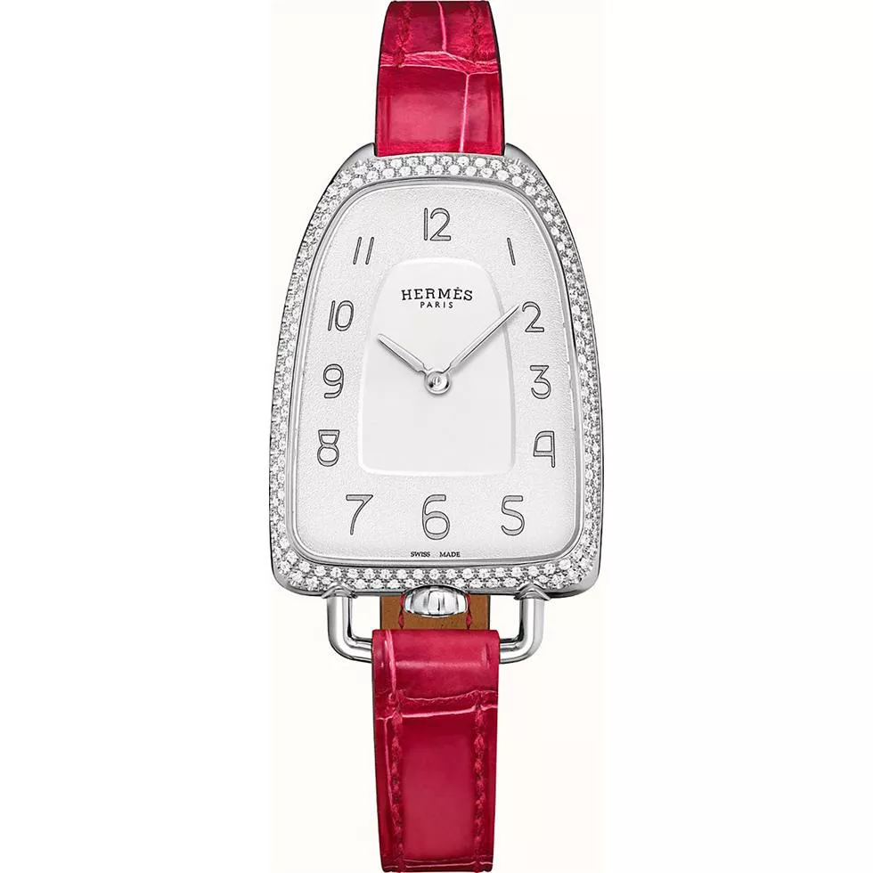 Hermes Galop W047885WW00 Diamond Watch 40.8x26mm