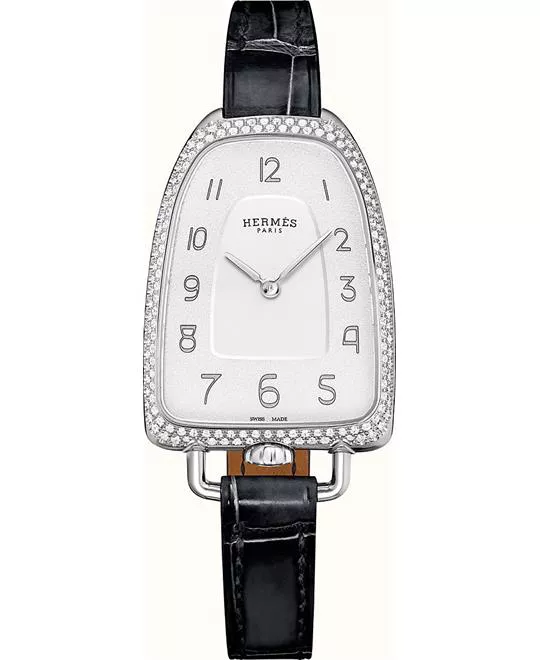 Hermes Galop W047886WW00 Diamond Watch 40.8x26mm