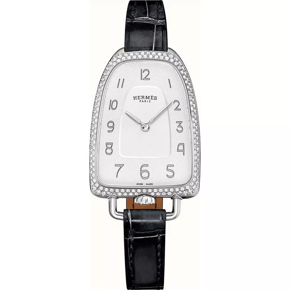 Hermes Galop W047886WW00 Diamond Watch 40.8x26mm
