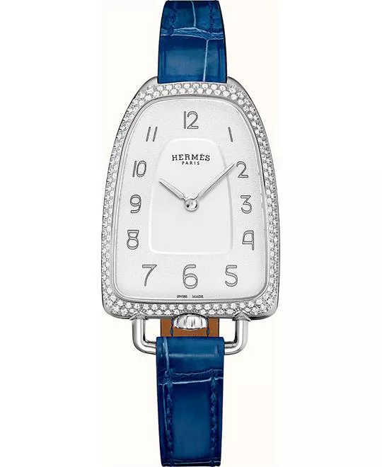Hermes Galop W047887WW00 Diamond Watch 40.8x26mm
