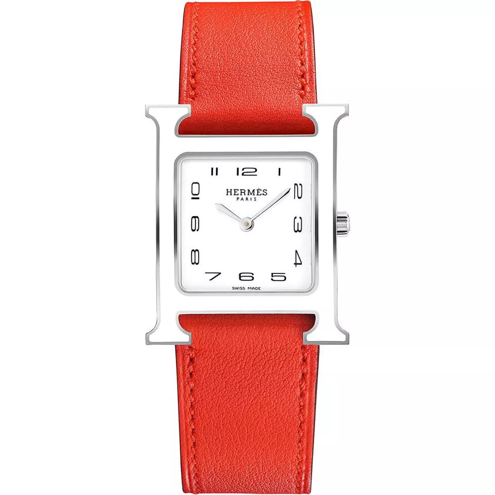 Hermes H Hour 044850ww00 Medium Watch 26mm X 26mm