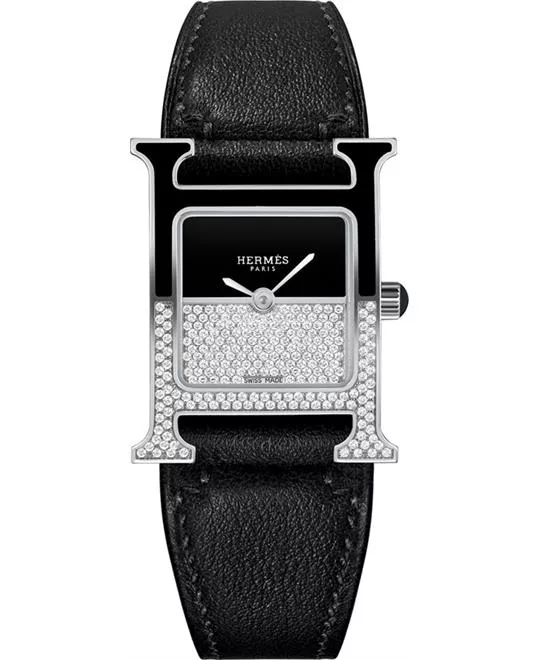 Hermes Heure H Double Jeu W046342WW00 Diamond Watch 21x21mm