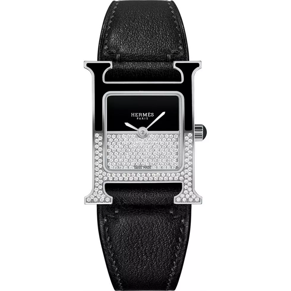 Hermes Heure H Double Jeu W046342WW00 Diamond Watch 21x21mm