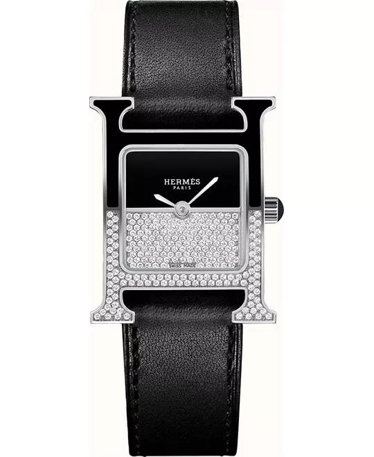 Hermes Heure H Double Jeu W046490WW00 Diamond Watch 21x21mm