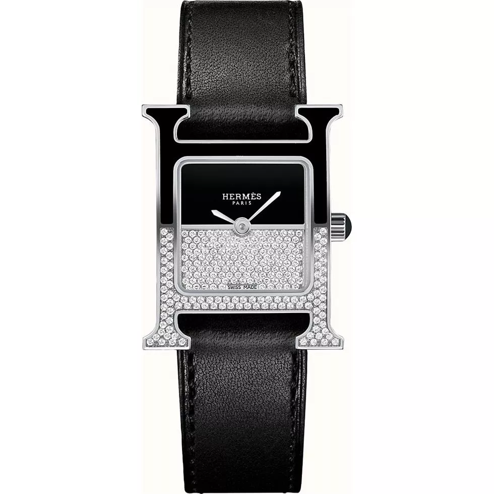 Hermes Heure H Double Jeu W046490WW00 Diamond Watch 21x21mm