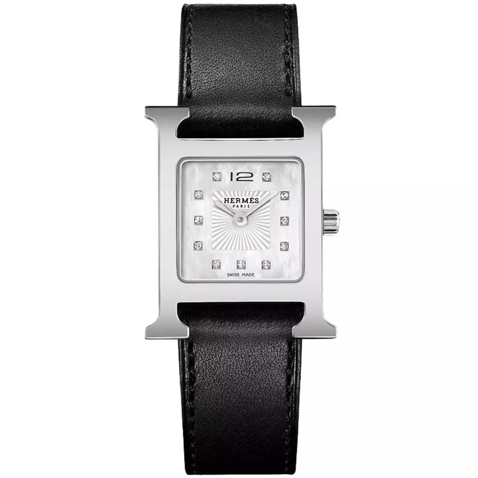 Hermes Montre Heure H Diamond 056568WW00 Watch 21x25mm