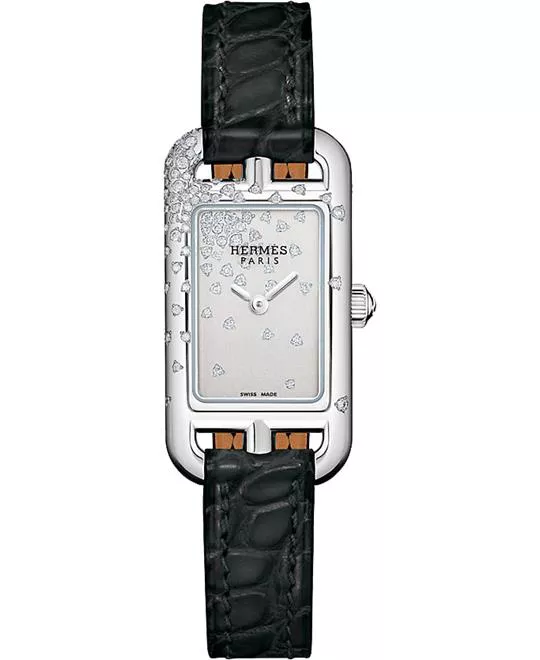 Hermes Nantucket Jete De Diamants Watch 17mm X 23mm