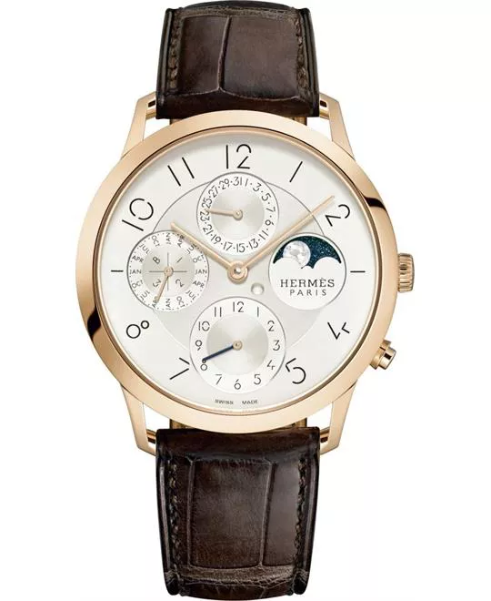 Hermes Slim D'hermès Quantieme Perpetuel Watch 39.5 MM