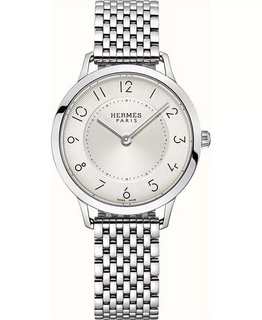 Hermes Slim W041707WW00 Steel Watch 32mm