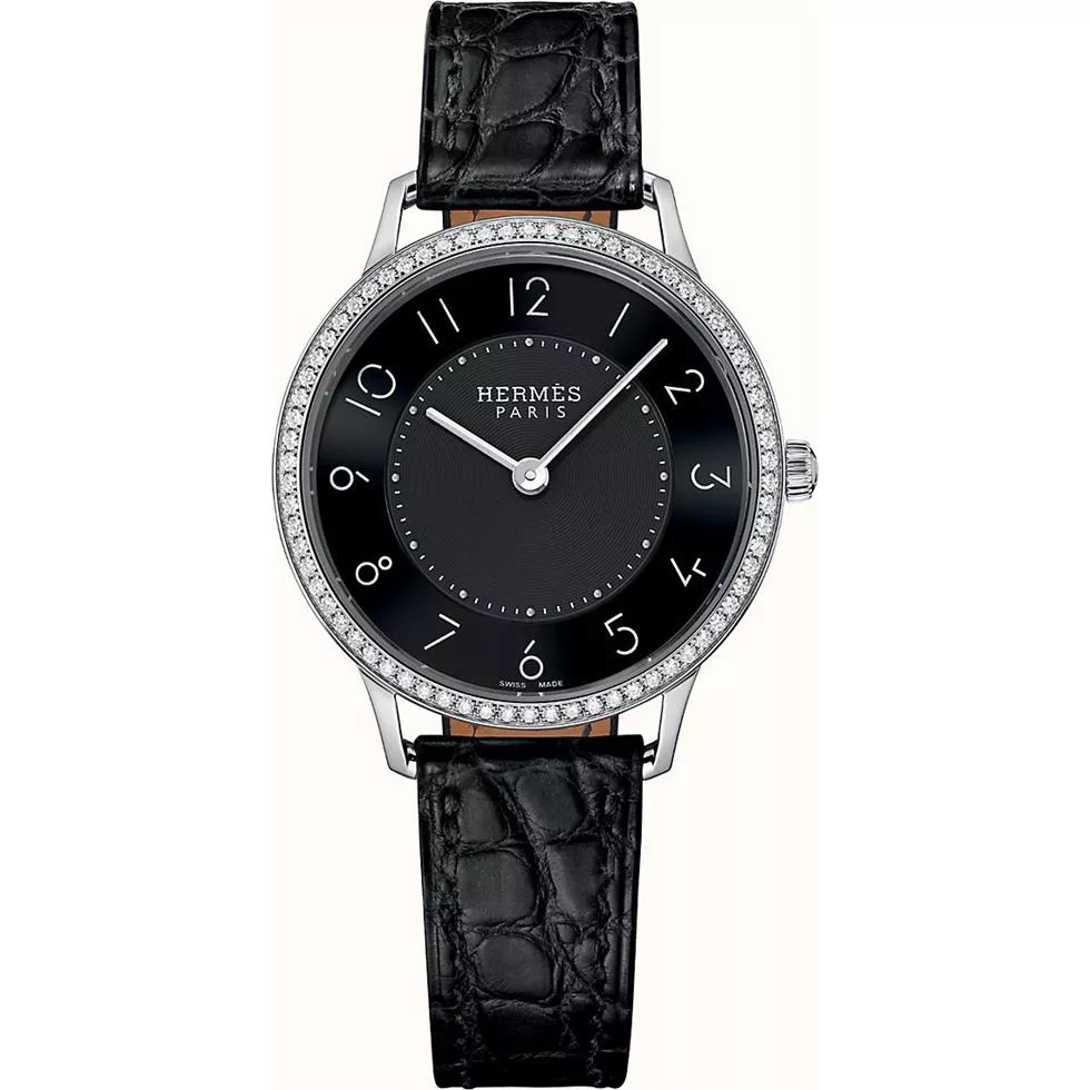 Hermes Slim W044834WW00 Diamonds Watch 32mm