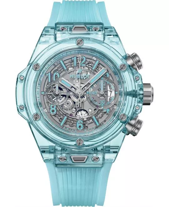 Hublot Big Bang 421.JL.4890.RT Unico Water Blue Sapphire Watch 44mm