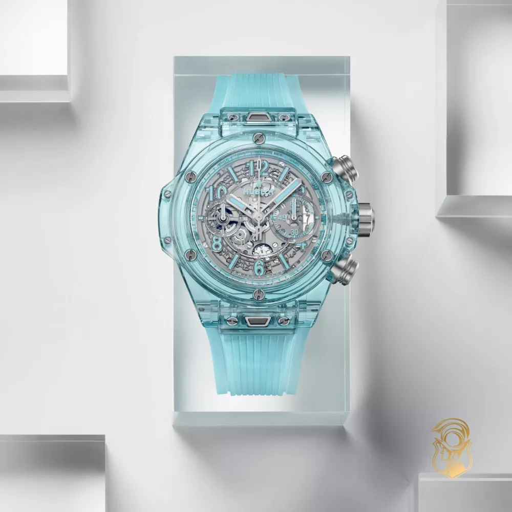 Hublot Big Bang 421.JL.4890.RT Unico Water Blue Sapphire Watch 44mm