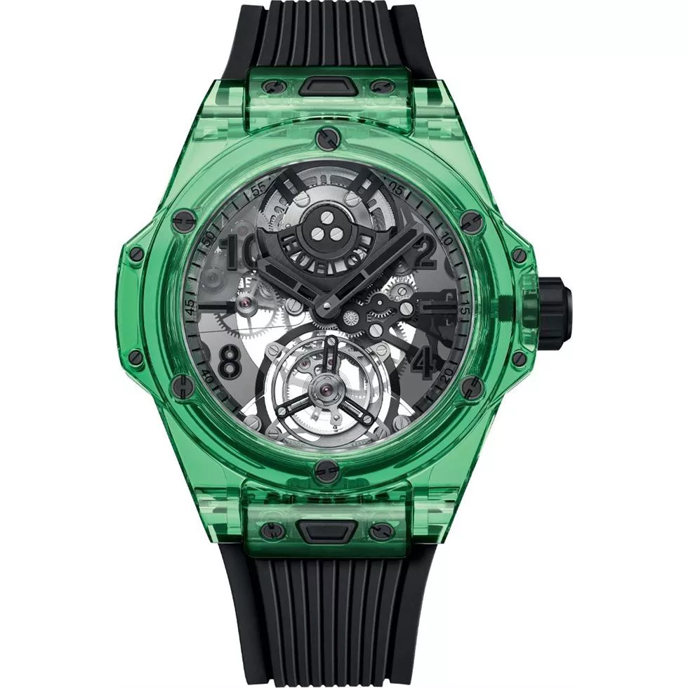 Hublot Big Bang 429.JG.0110.RT Tourbillon Automatic Green Saxem Watch 44mm