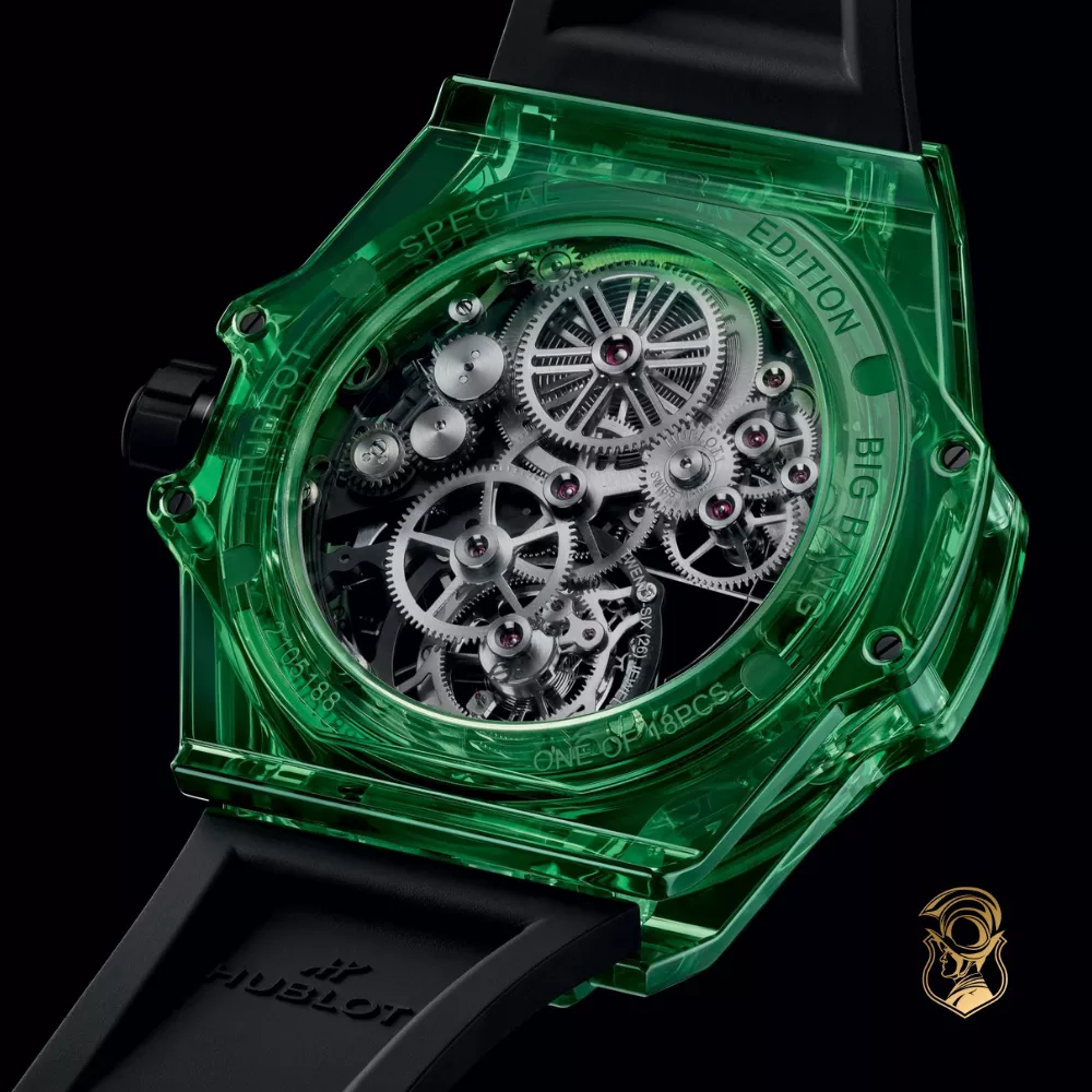Hublot Big Bang 429.JG.0110.RT Tourbillon Automatic Green Saxem Watch 44mm