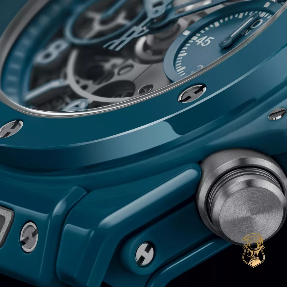 Hublot Big Bang 441.ES.5121.RX Unico Petrol Blue Ceramic Watch 42mm