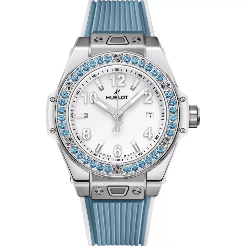 Hublot Big Bang 485.SL.2210.RX.1207 One Click Joyful Steel Sky Blue Watch 33mm