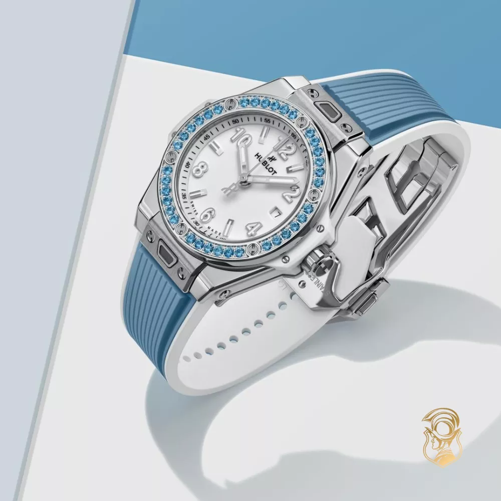 Hublot Big Bang 485.SL.2210.RX.1207 One Click Joyful Steel Sky Blue Watch 33mm