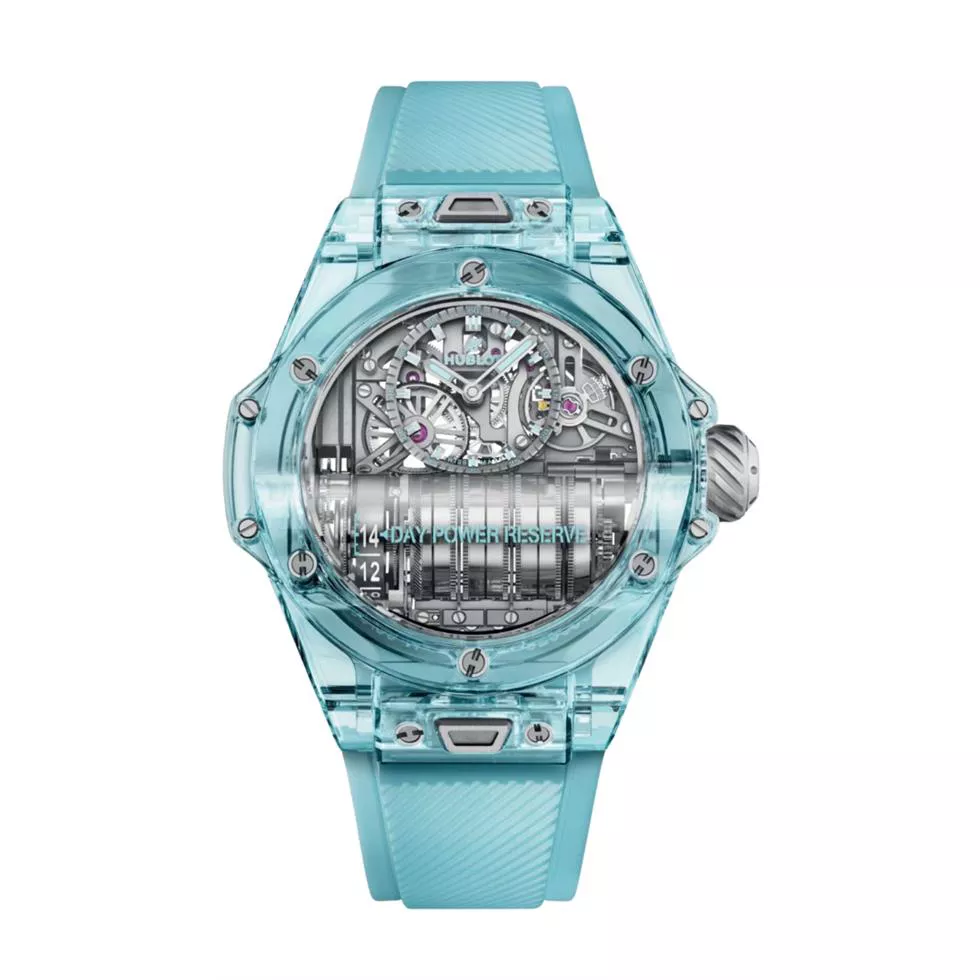 Hublot Big Bang Mens Water Blue Sapphire Watch 45mm