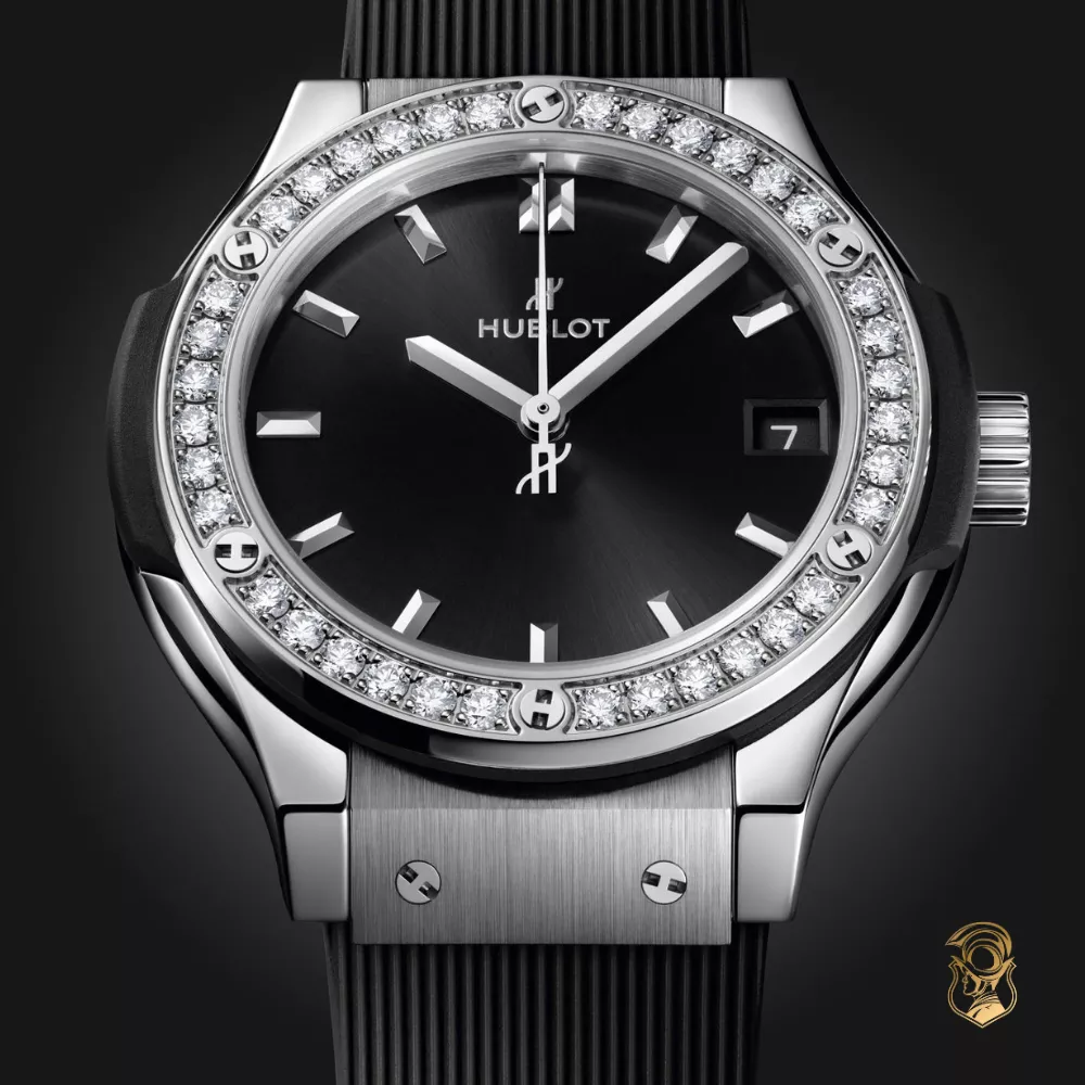 Hublot Classic Fusion 581.NX.1470.RX.1104 Titanium Diamonds Watch 33mm