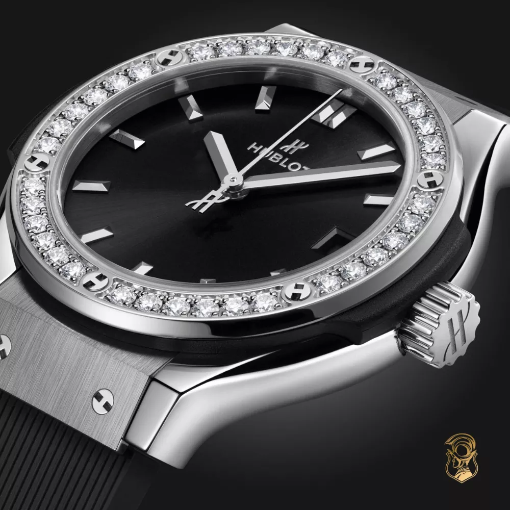 Hublot Classic Fusion 581.NX.1470.RX.1104 Titanium Diamonds Watch 33mm