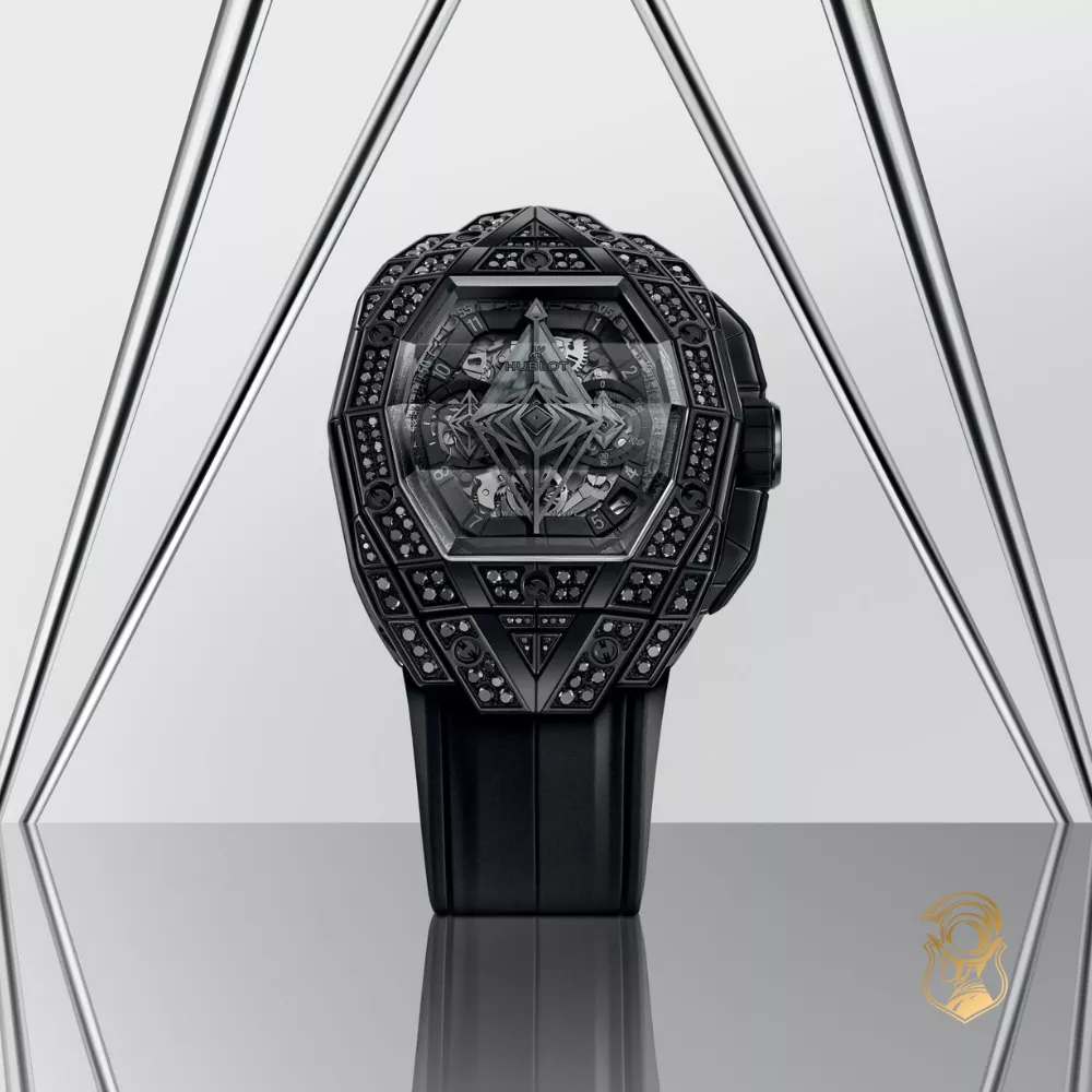 Hublot Spirit of Big Bang 648.CX.0114.RX.1600.MXM24 Sang Bleu All Black Pavé Watch 42mm