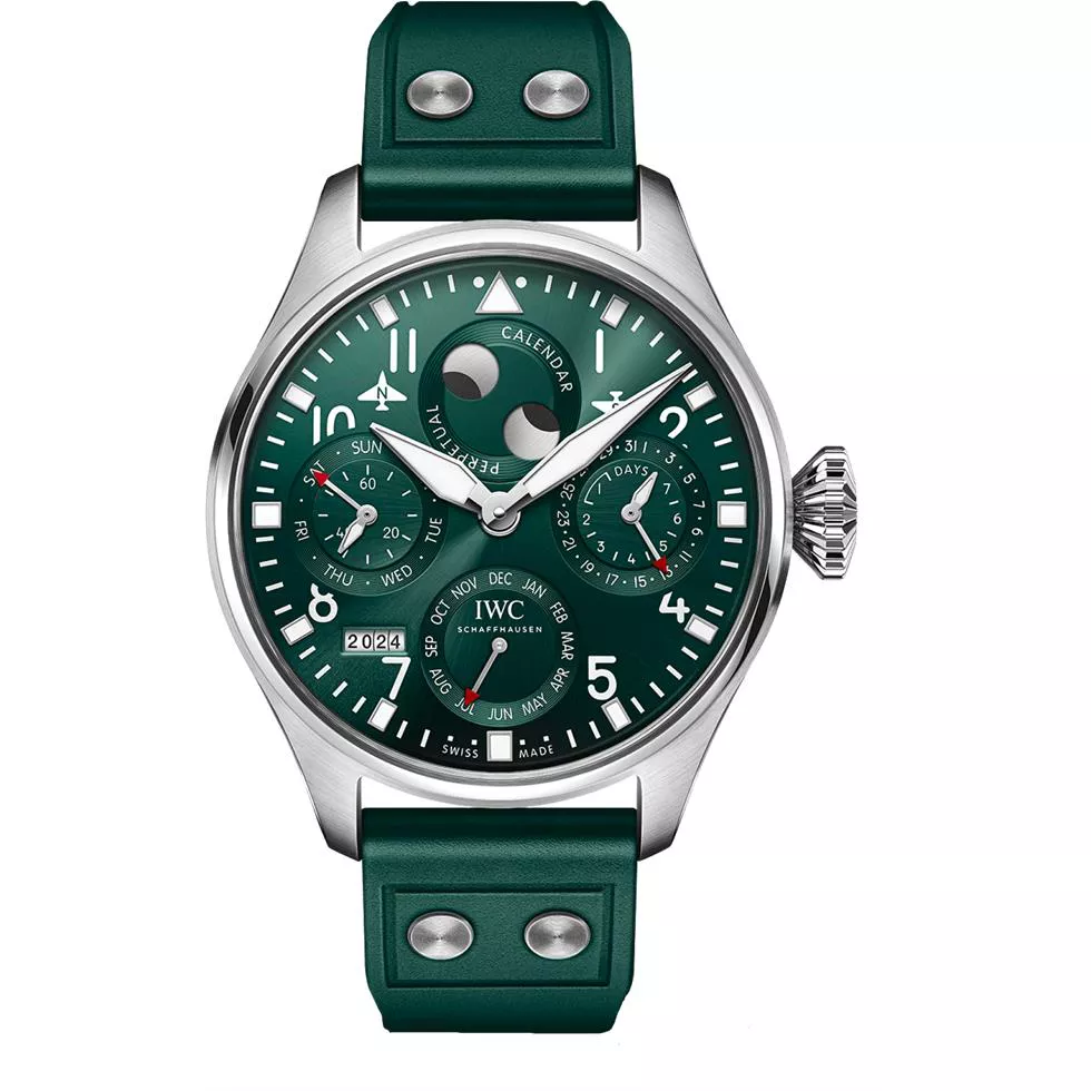 IWC Pilot's IW503608 Green - Tone Perpetual Watch 46.2mm