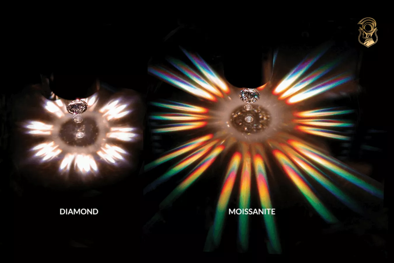 Moissanite có độ tán sắc cao hơn kim cương tự nhiên tới 2.5 lần