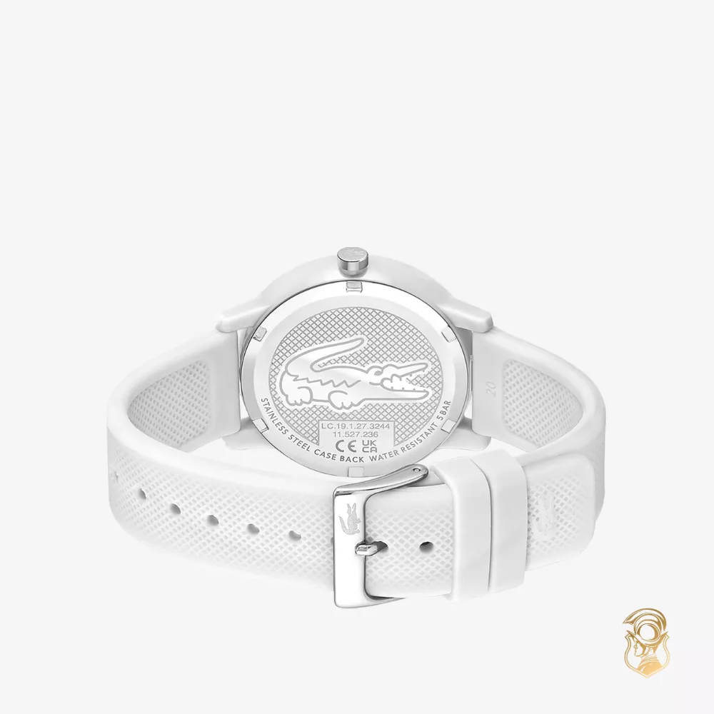 Lacoste 12.12 White Silicone Watch 42mm