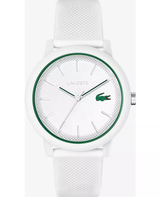 Lacoste 12.12 White Silicone Watch 42mm