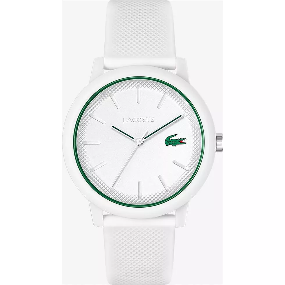 Lacoste 12.12 White Silicone Watch 42mm