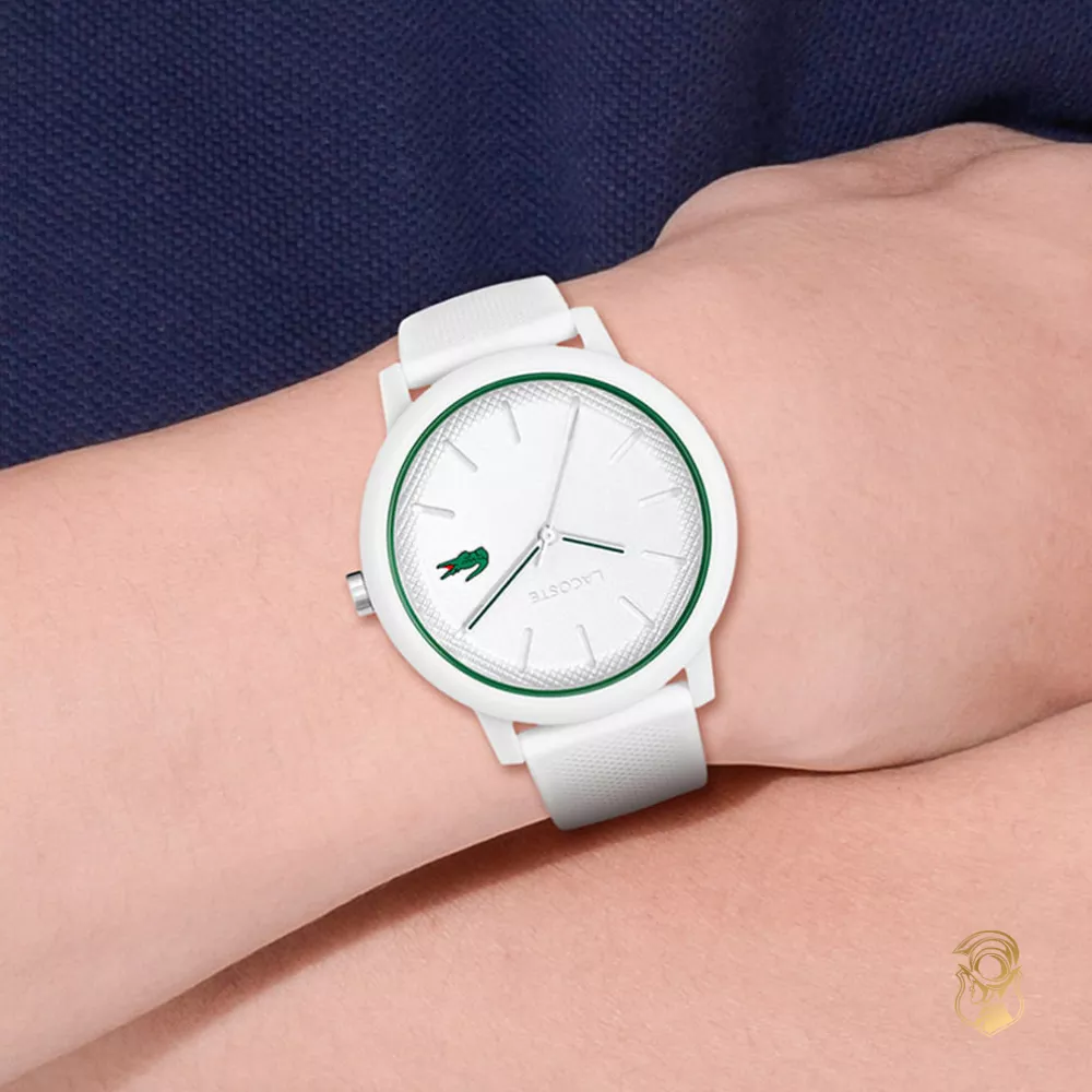 Lacoste 12.12 White Silicone Watch 42mm