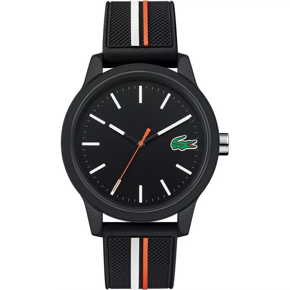Lacoste Black Silicone Watch 42mm
