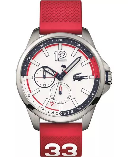 Lacoste Capbreton Red Silicone Strap Watch 46mm