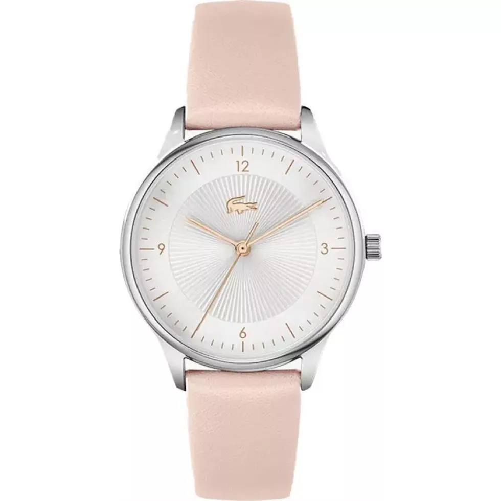Lacoste Club 3 Hands Watch With Nude Leather Strap 34MM