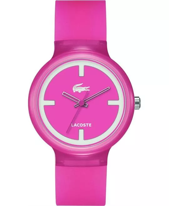 Lacoste Goa Pink  Plastic Case Wrist Watch 40mm