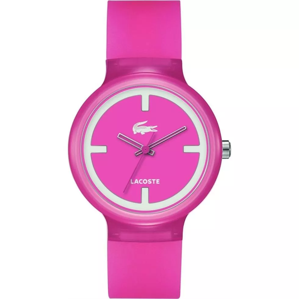 Lacoste Goa Pink  Plastic Case Wrist Watch 40mm