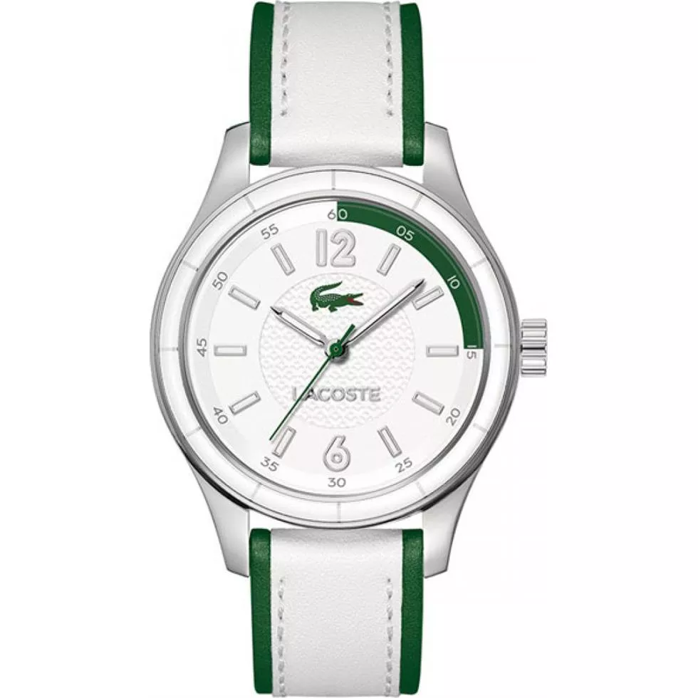 Lacoste Sydney Leather White/Green Watch 38mm