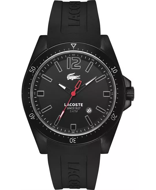 Lacoste Watch, Men's Black Silicone 43mm 