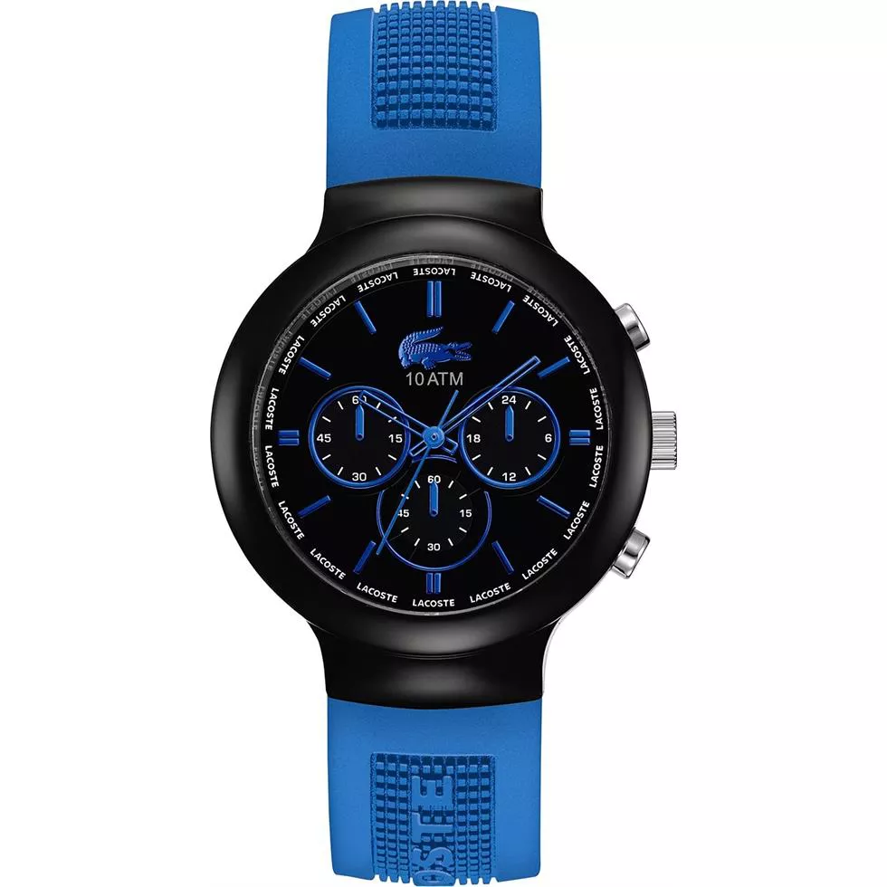 Lacoste Watch, Men's Chronograph - Blue Silicone 44mm