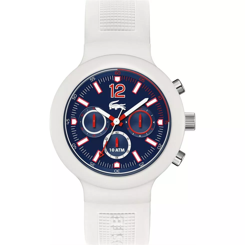 Lacoste Chronograph Silicone Watch 44mm 